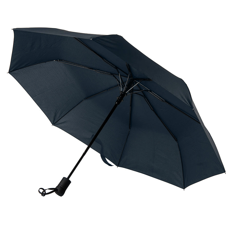 Зонт MANCHESTER складной, полуавтомат; темно-синий; D=100 см; нейлон