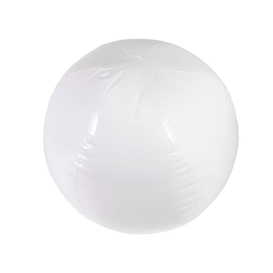 Мяч пляжный надувной; белый; D=40 см (накачан), D=50 см (не накачан), ПВХ