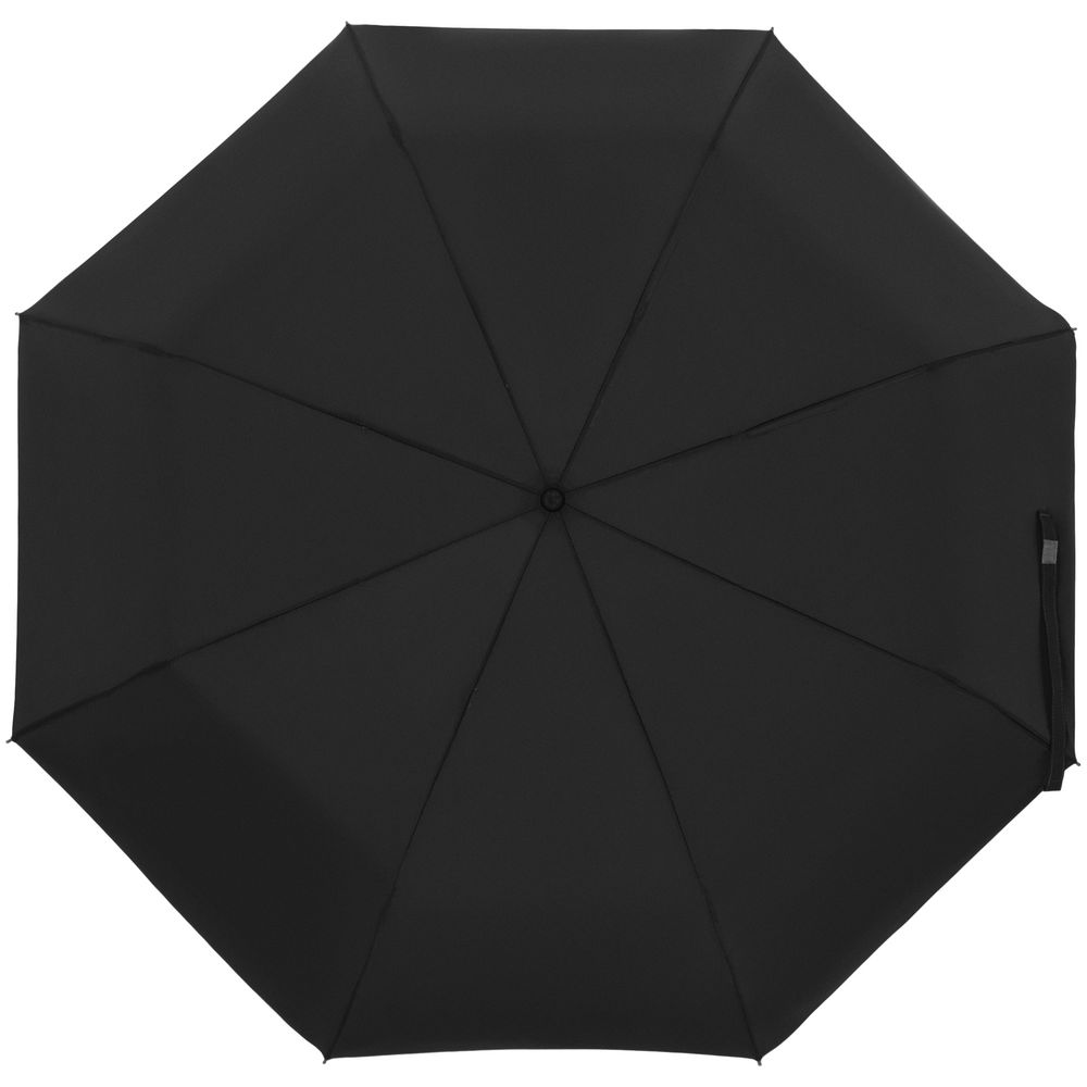 Зонт складной Show Up со светоотражающим куполом, черный